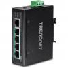 5-Port Industrial Fast Eth. PoE+ DIN-Rail