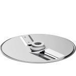 Accesoriu reversibil Bosch SuperCut Disc MUZ9SC1, Din otel inoxidabil, Functioneaza prin MUZ9VL1, Recomandat pentru felierea precisa a elementelor coapte sau fibroase (praz, telina), Lamela zigzag, Pentru gama