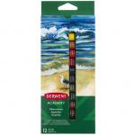 Acuarele DERWENT Academy, 12 ml, 12buc/set, diverse culori