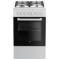 Aragaz Beko FSE52120DWO, 4 arzatoare plita, aprindere electrica, cuptor electric asistat de ventilator, 6 functii, grill electric