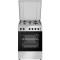 Aragaz cu 4 arzatoare Heinner HFSC-S50LITG-SL, volum cuptor 43L, Argintiu