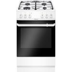 Aragaz Hansa FCMW56069, 4 arzatoare pe gaz, plita email, cuptor electric, capacitate 67L, Alb