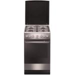 Aragaz Hansa FCMX581009, 4 arzatoare, aprindere electrica si dispozitiv de siguranta arzatoare, grill, capacitate 65 L, gri