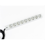 Bachmann PDU 19`, 1U,  9 prize schuko,  fara intrerupator,  profil aluminiu,  cablu alimentere 2m si