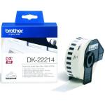 BANDA CONTINUA HARTIE 12MM BLACK ON WHITE DK22214 ORIGINAL BROTHER P-TOUCH QL-1050
