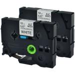 Banda Laminata Compatibila Black on White, TZS241-WB, compatibila cu Brother P-Touch D400/D450/D600VP/E300VP/E550WVP/H500/P700/P750W, 18mm/8m, TZE241-WB