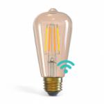 Bec LED inteligent cu WiFi AlecoAir BE27 Amber  Temperatura lumina reglabila  Control prin asistenti vocali