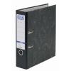 Biblioraft A4, margine metalica, 80mm, Elba Smart - marmorat cu cotor negru