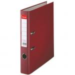 Biblioraft A4, plastifiat PP, margine metalica, 50 mm, ESSELTE Economy - visiniu