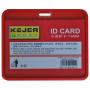 Buzunar PVC, pentru ID carduri, 105x74mm, orizontal, 5 buc/set, KEJEA - rosu