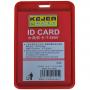Buzunar PVC, pentru ID carduri, 74x105mm, vertical, 5 buc/set, KEJEA - rosu