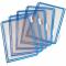 Buzunare prezentare pentru display, A4, (10 buc/set), rama metalica, DJOIS - albastru