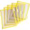 Buzunare prezentare pentru display, A4, (10 buc/set), rama metalica, DJOIS - galben