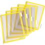 Buzunare prezentare pentru display, A4, (10 buc/set), rama metalica, DJOIS - galben