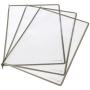 Buzunare prezentare pentru display, A4, (10 buc/set), rama metalica, DJOIS - gri
