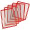 Buzunare prezentare pentru display, A4, (10 buc/set), rama metalica, DJOIS - rosu