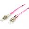 Cablu Fibra Optica LWL Patchcable LC->SC 10.00m Multimode Duplex OM4   vi Polietilena