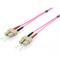 Cablu Fibra Optica LWL Patchcable SC->SC 10.00m Multimode Duplex OM4   vi Polietilena