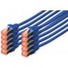 Cablu Retea CAT 6 S/FTP , 10 Buc, 5m, Albastru