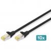 Cablu Retea CAT 6A S/FTP , 10 Buc, 3m, Negru