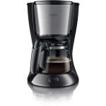 Cafetiera Philips Daily Collection HD7462/20, Sistem Anti-picurare, Sistem Aroma twister, Vas de sticla, 1000W, 1.2 l, 2-15 cesti, Negru si metalic