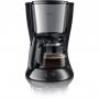 Cafetiera Philips Daily Collection HD7462/20, Sistem Anti-picurare, Sistem Aroma twister, Vas de sticla, 1000W, 1.2 l, 2-15 cesti, Negru si metalic