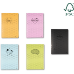 Caiet A4, 60 file, 80gsm, coperta carton 300gsm, design dots - dictando