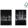 Caiet cu spirala, A4, 70 file, 70gsm, coperta carton 300gsm, design cities by night - matematica