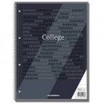 Caiet cu spirala, A4, 80 file - 70g/mp, 4 perforatii, coperti carton, Aurora College - dictando