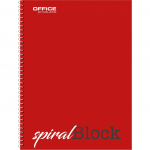Caiet cu spirala, A4, 80 file - 70g/mp, coperti carton, rosie, Office Products - dictando