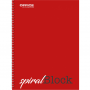 Caiet cu spirala, A4, 80 file - 70g/mp, coperti carton, rosie, Office Products - dictando