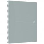 Caiet cu spirala, OXFORD Origins, A4+, 70 file-90gsm, Scribzee, coperta PP gri deschis - mate
