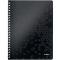 Caiet de birou LEITZ WOW, PP, FSC, reciclabil, A4, 80 coli, cu spira, dictando, negru
