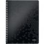 Caiet de birou LEITZ WOW, PP, FSC, reciclabil, A4, 80 coli, cu spira, dictando, negru