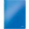 Caiet de birou LEITZ WOW, PP, FSC, reciclabil, A4, 80 coli, cu spira, matematica, albastru