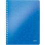 Caiet de birou LEITZ WOW, PP, FSC, reciclabil, A4, 80 coli, cu spira, matematica, albastru