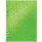 Caiet de birou LEITZ WOW, PP, FSC, reciclabil, A4, 80 coli, cu spira, matematica, verde