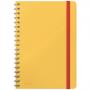 Caiet LEITZ Cosy, coperta dura, FSC, reciclabil, B5,80 coli, cu spira, matematica, galben chihlimbar