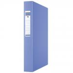 Caiet mecanic A4, plastifiat PP, 2 inele - D25mm, cu eticheta, DONAU - albastru