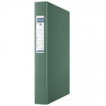 Caiet mecanic A4, plastifiat PP, 2 inele - D25mm, cu eticheta, DONAU - verde