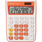 Calculator de birou, 12 digits, 145 x 104 x 26 mm, Rebell SDC 912 - alb/orange