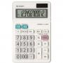Calculator de birou, 12 digits, 153x97x18mm, dual power, ecran rabatabil, SHARP EL-320W - alb