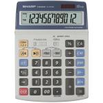 Calculator de birou, 12 digits, 195x140x23mm, dual power, SHARP EL-2125C - gri