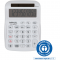 Calculator de birou Maul ECO MJ555, 8 digits, realizat din plastic reciclat, incarcare solara - alb