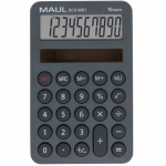 Calculator de buzunar Maul ECO MD1, 10 digits, realizat din plastic reciclat, incarcare solara- gri