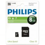 Card de Memorie PHILIPS MICRO SDHC CARD 8GB CLASS 10+ADP