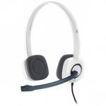 CASCA Logitech  H150 Stereo Headset with Microphone, Cloud White 981-000350