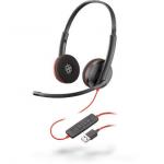 Casti Poly Blackwire 3220 USB-A/C black 8X2J9A