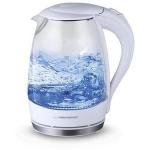 Ceainic electric fara fir Esperanza, cu iluminare LED, sticla, 1,7L, Alb