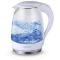 Ceainic electric fara fir Esperanza, cu iluminare LED, sticla, 1,7L, Alb